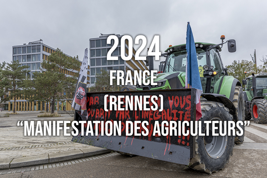 2024, France, Rennes : manifestation des agriculteurs